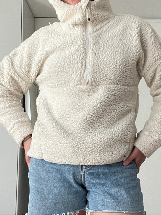 Prana Tops - Prana Cream Sherpa Half-Zip Hoodie